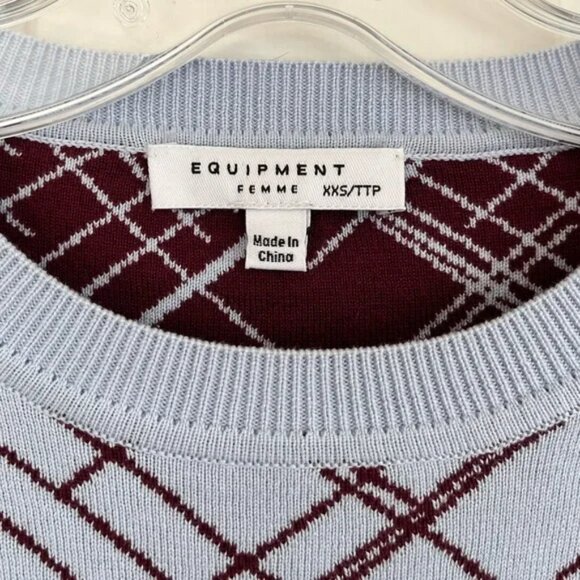 EQUIPMENT Crewneck Silk Blend Long Sleeve Pullover Sweater Size XXS - Picture 4 of 8